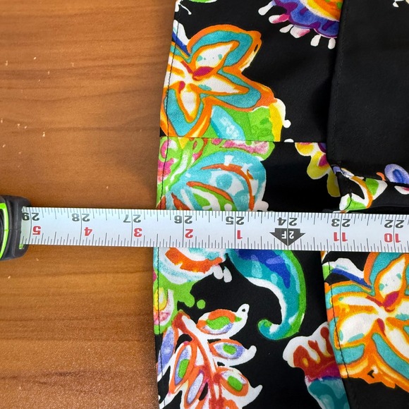 LAUREN RALPH LAUREN Womens Skirt Black Floral Tiered Ruffle A Line Size 10 - Picture 4 of 8